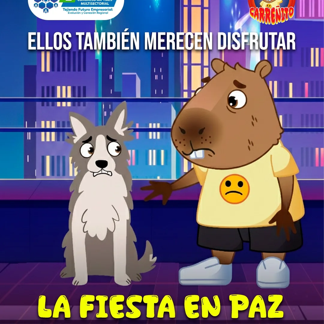 Afiche La Fiesta en Paz con Carreñito